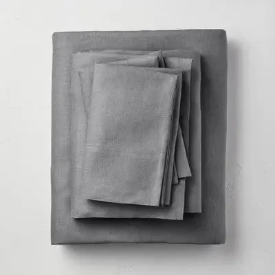 100% Washed Linen Solid Sheet Set - Casaluna