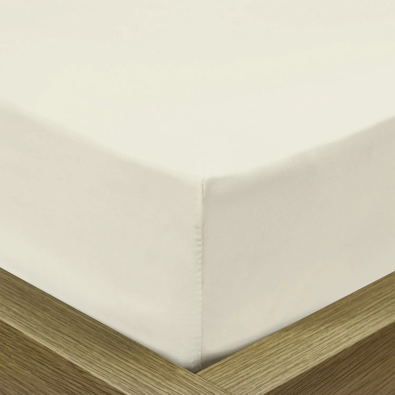 3 Piece Fitted Sheet Set Super Soft Ivory Single Size 120x200 25cm with 2 Pillow Case