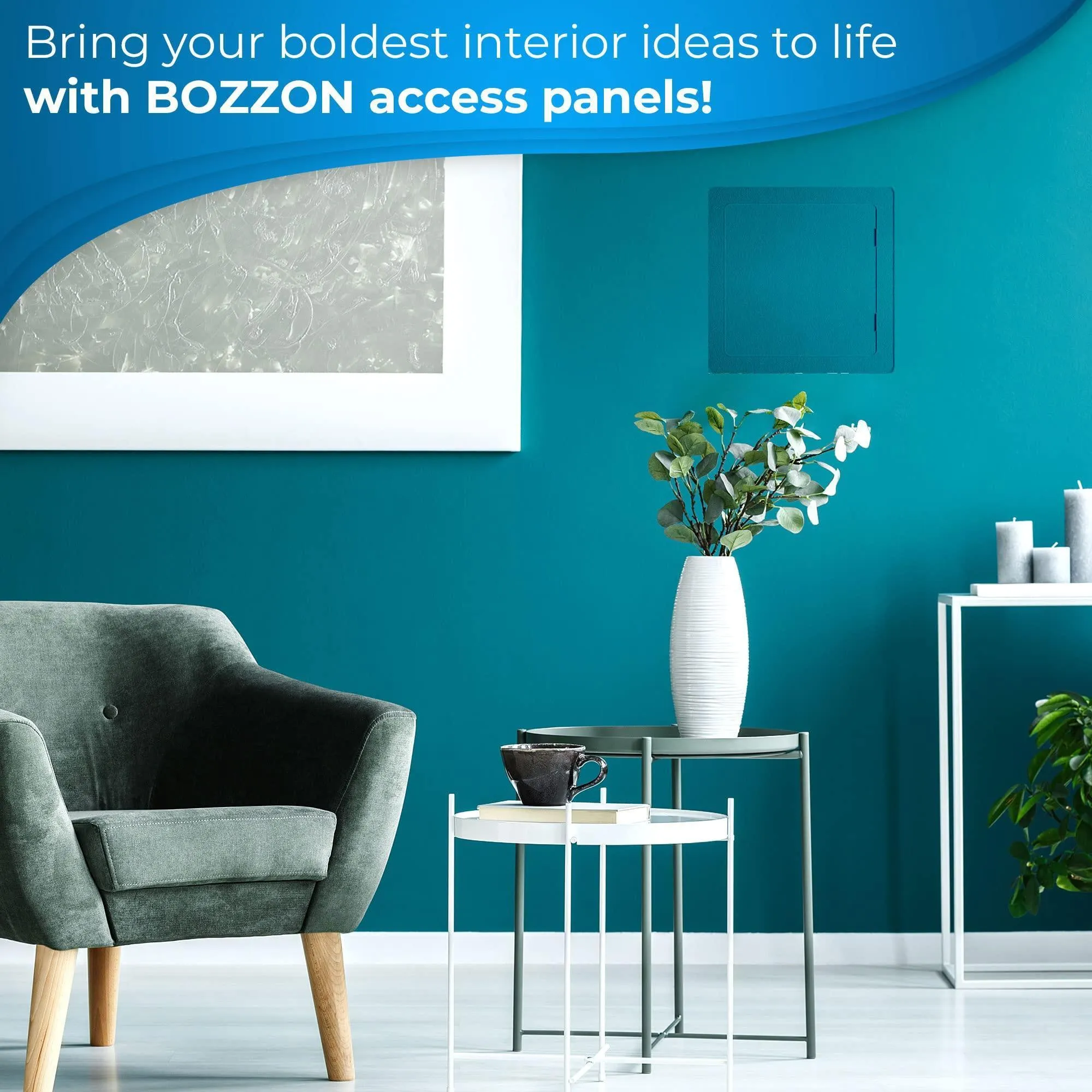 Access Panel for Drywall 8x8 inch Wall Hole Cover Access Door White Plastic Door