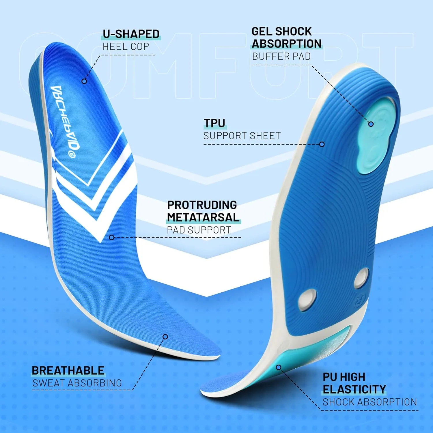 Arch Support Orthotics Insole Plantar Fasciitis Relief Flat Feet para Heel Pain overpronation Inserts Men Women 220  lbs Walk Standing All Day Work Boot Shoe Insoles (Men 7-7 1/2 | Women 9-9 1/2)