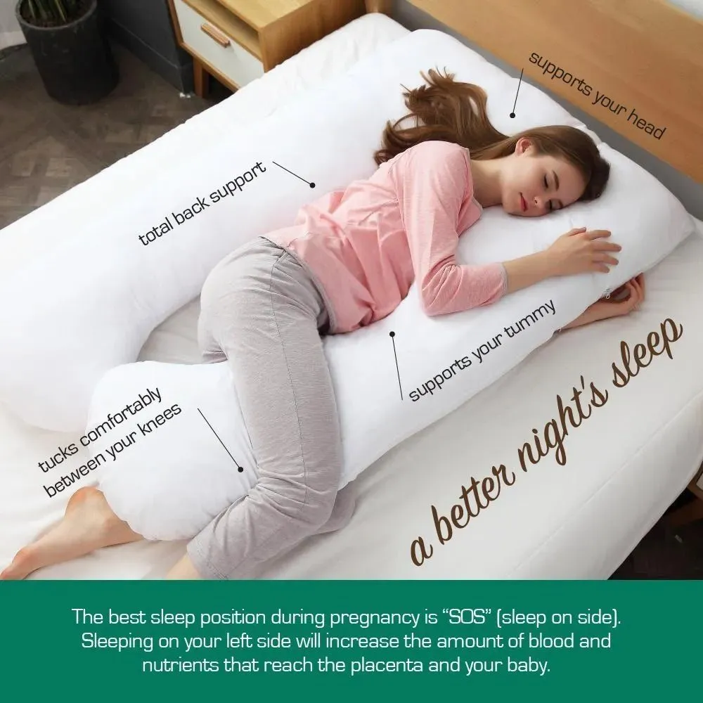 Australian Made Maternity Body Pillow with Pillowcase - Ocean
