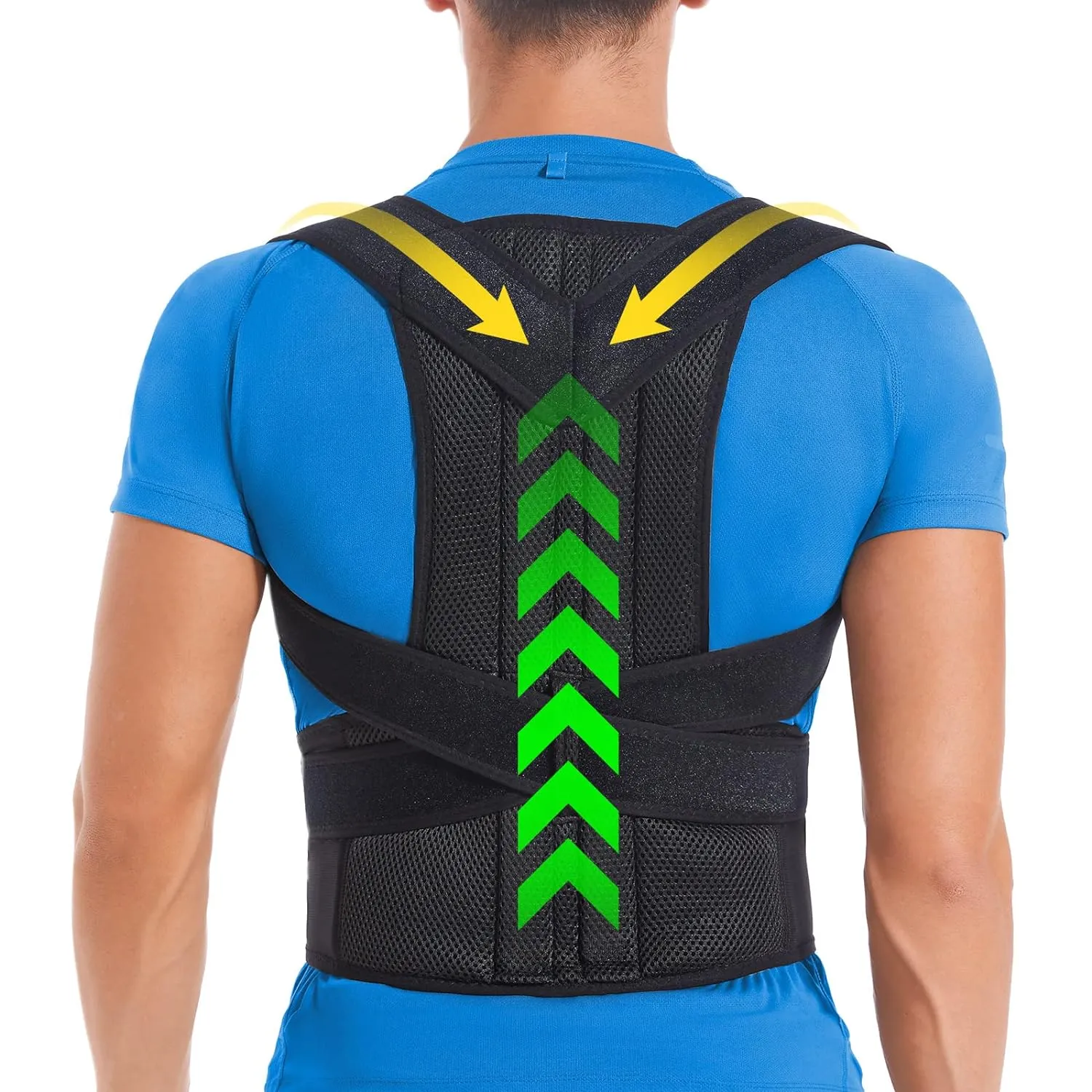 Back Brace Posture Corrector for Women and Men, Back Braces for Upper and Lower Back Pain Relief, Adjustable and Fully Back Support Improve Posture and Lumbar Support(L, 35.3"-39.5" Waist)