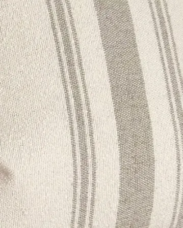 Beige Luxury Linen Blend Striped Cushion Cover - 45cm x 45cm
