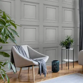 Belgravia Oliana Grey Panel Wallpaper - 8492