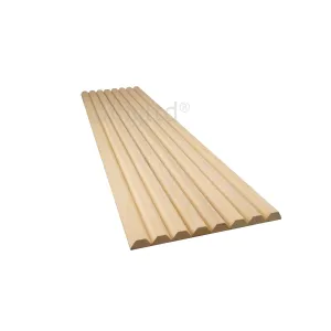 bingltd - 48" Long x 12" Wide , with  1 1/2" Bevel Slat Tambour Poplar Unfinished - 1 PC (WP-8207-PP-UNF)