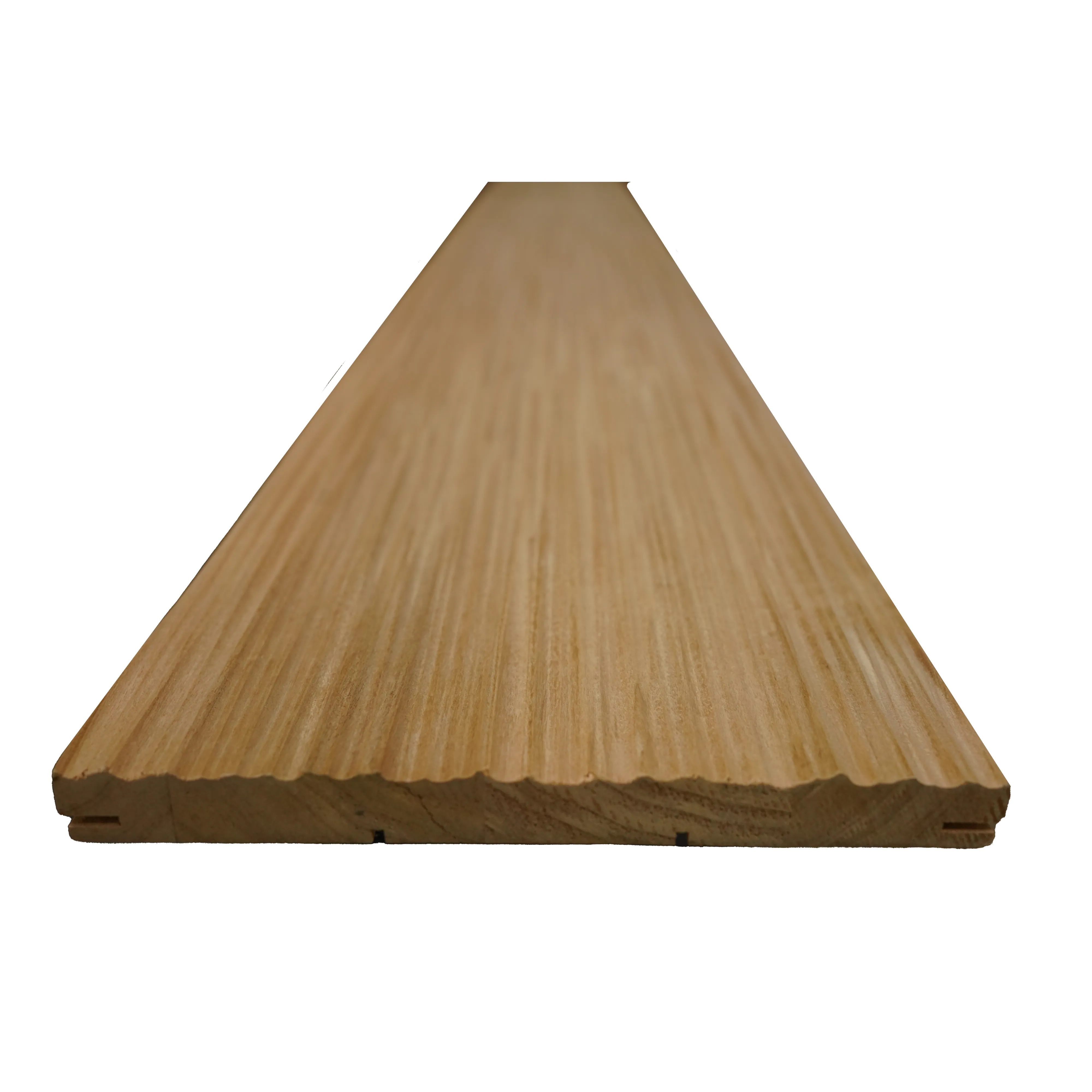bingltd - 96" Long x 8" Wide Ripples Wall Panel Carbonized Poplar Finished - 1 PC (WP-005-CP-UNF)