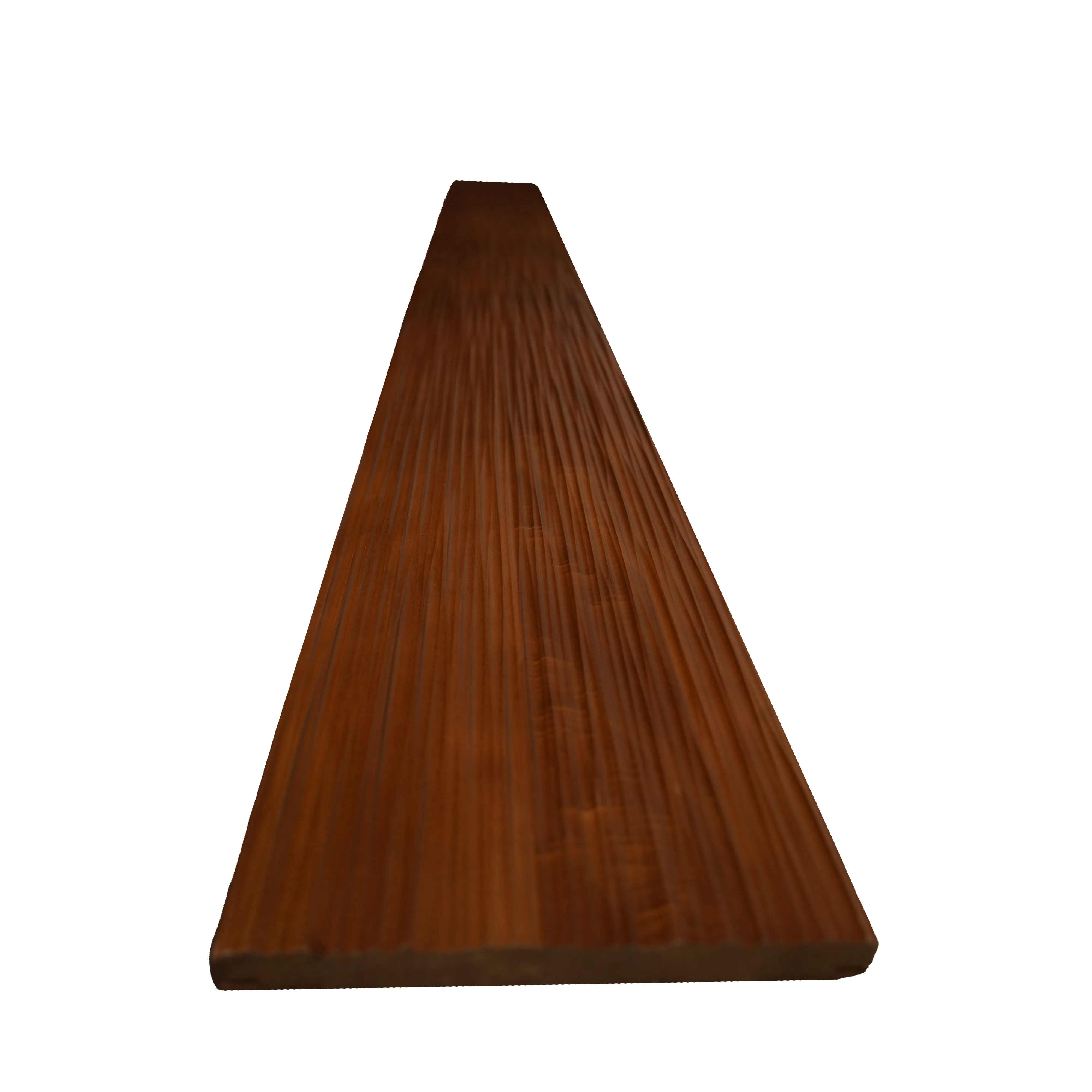 bingltd - 96" Long x 8" Wide Ripples Wall Panel Carbonized Poplar Finished - 1 PC (WP-005-CP-UNF)