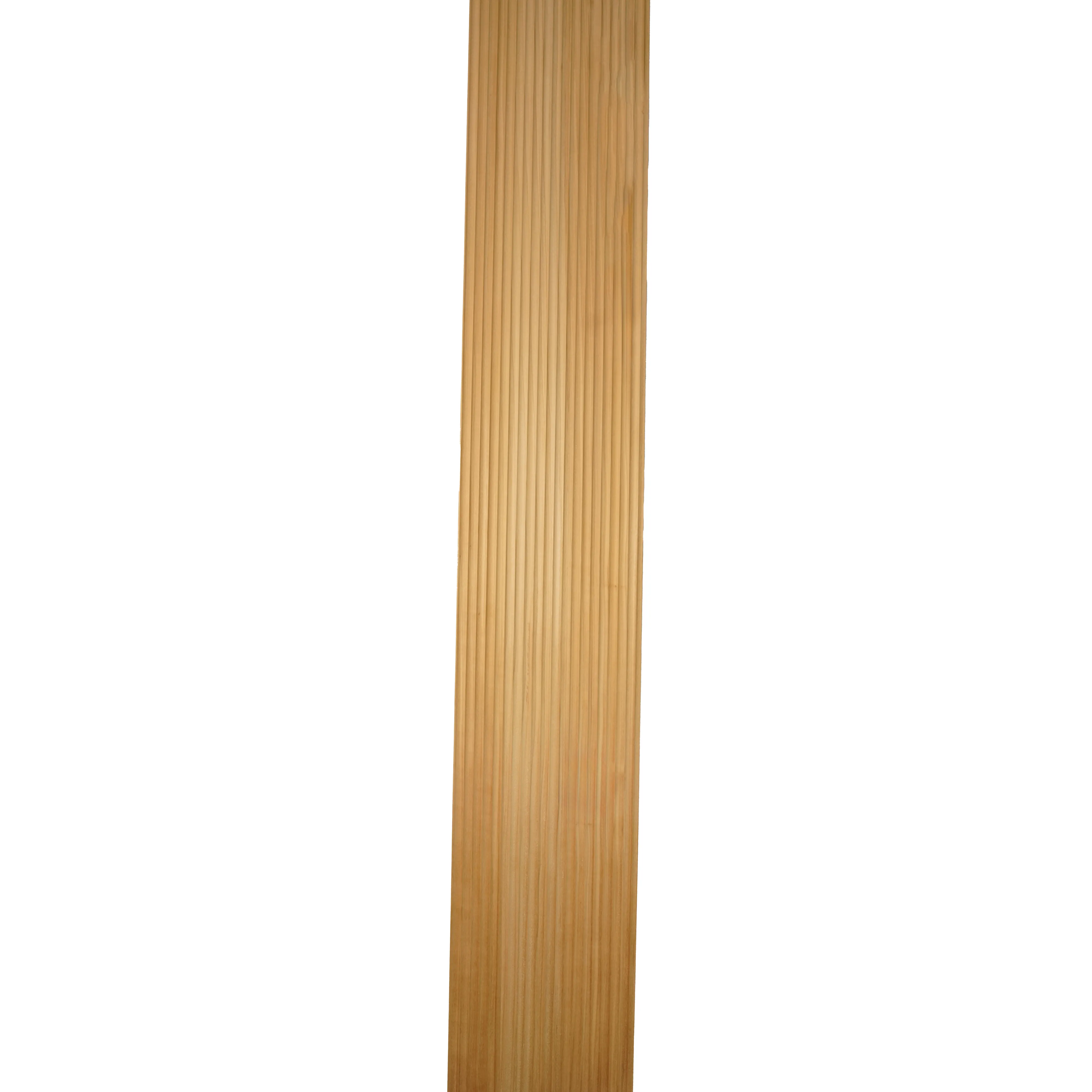 bingltd - 96" Long x 8" Wide Single Bead Fluted Wall Panel Carbonized Poplar Finished - 1 PC (WP-002-CP-UNF)