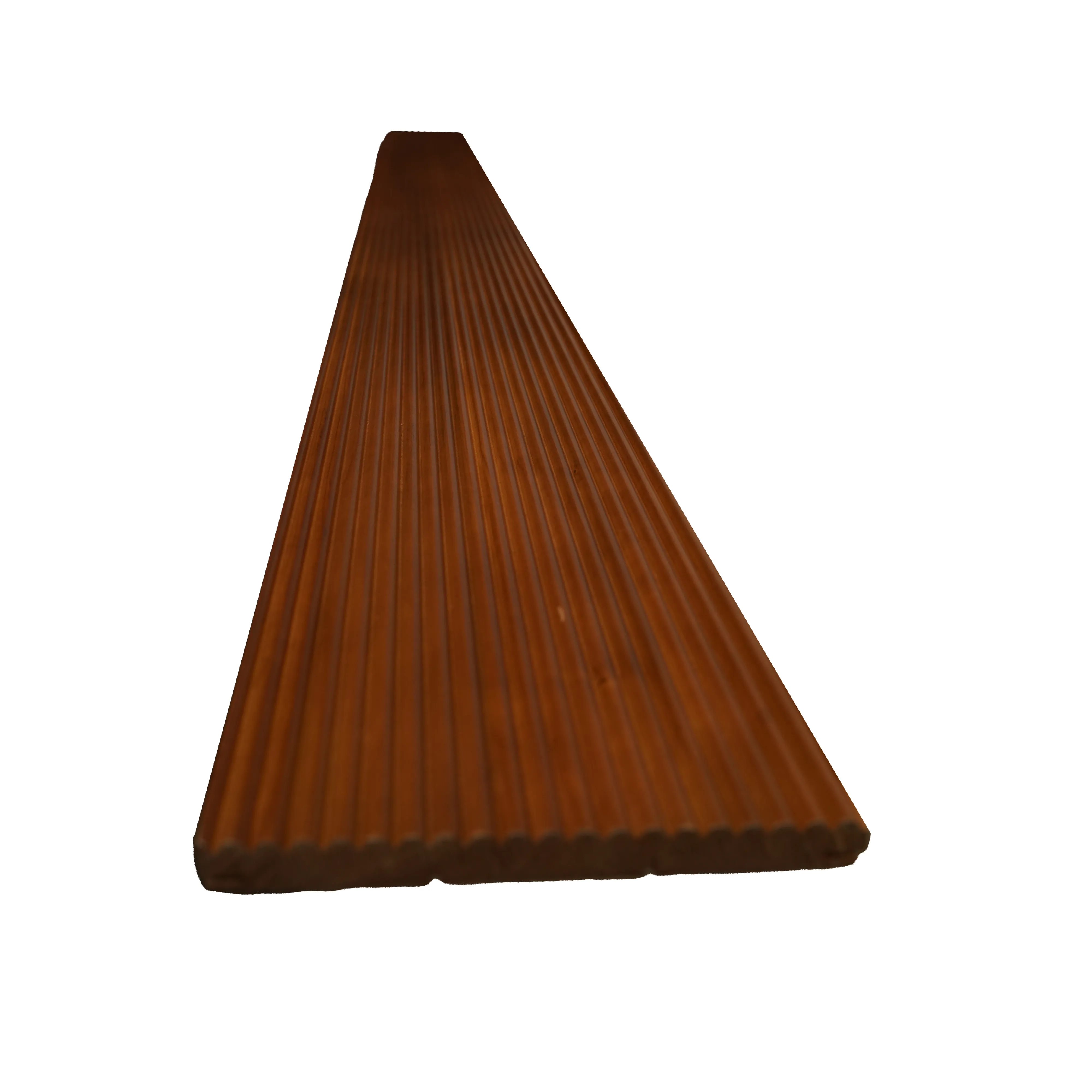 bingltd - 96" Long x 8" Wide Single Bead Fluted Wall Panel Carbonized Poplar Finished - 1 PC (WP-002-CP-UNF)