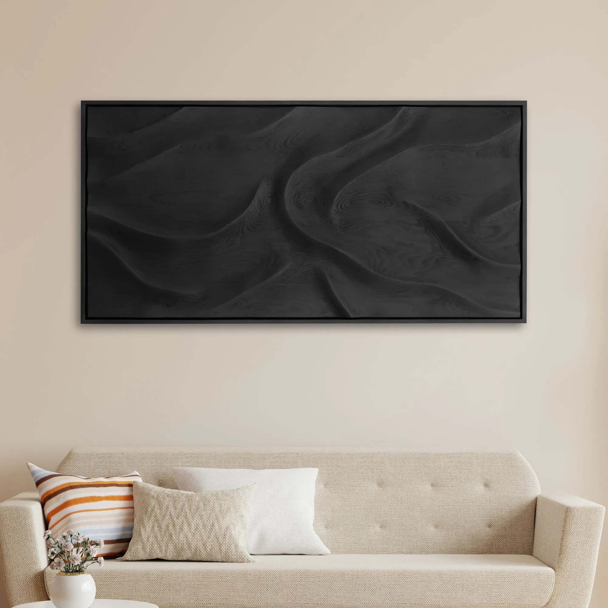 Black Wave | Premium Wood Handmade Wall Sculpture - Limited Edition