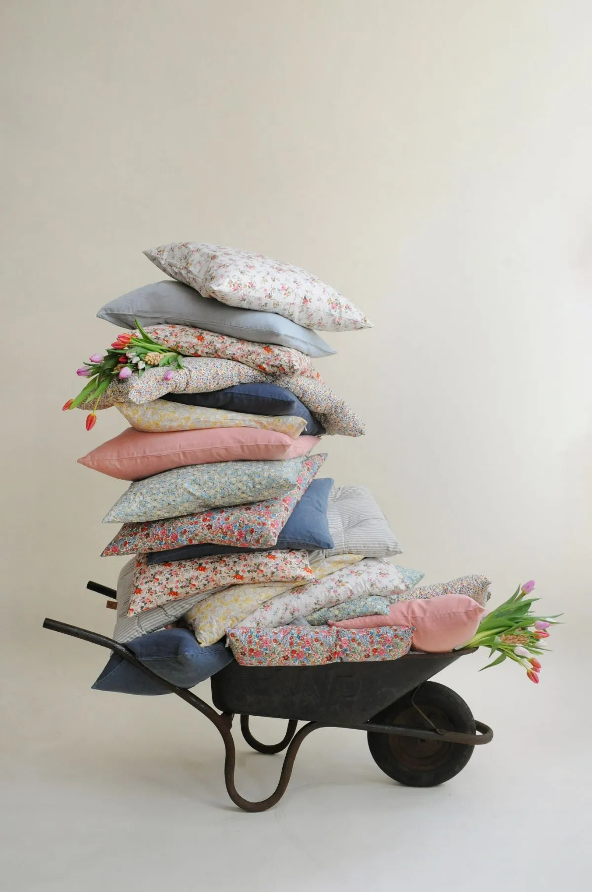 Blue Shade Linen Cushion 60x40
