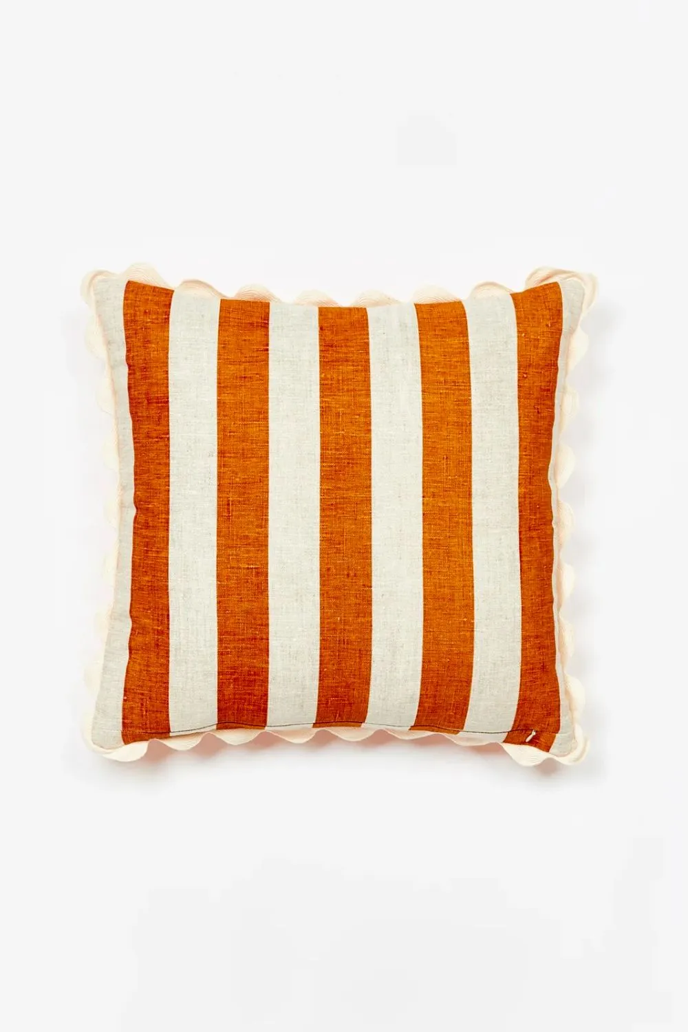 Bold Stripe tan peach 50cm cushion
