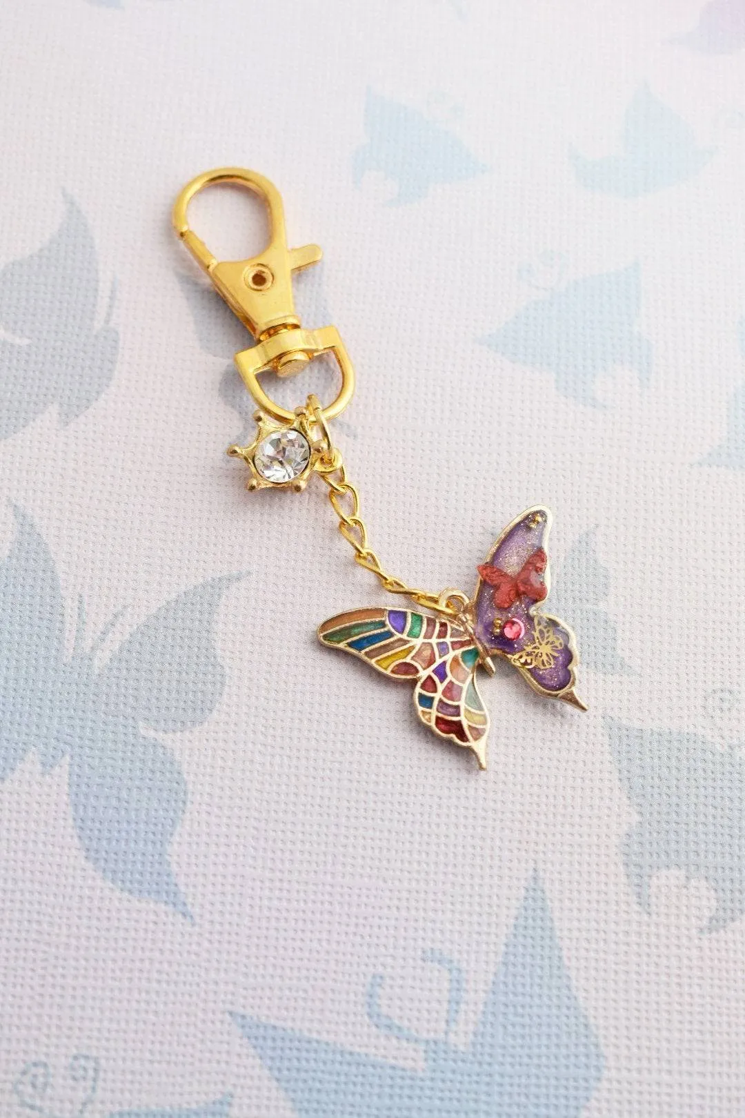 Butterfly Dream Crystal Keychain