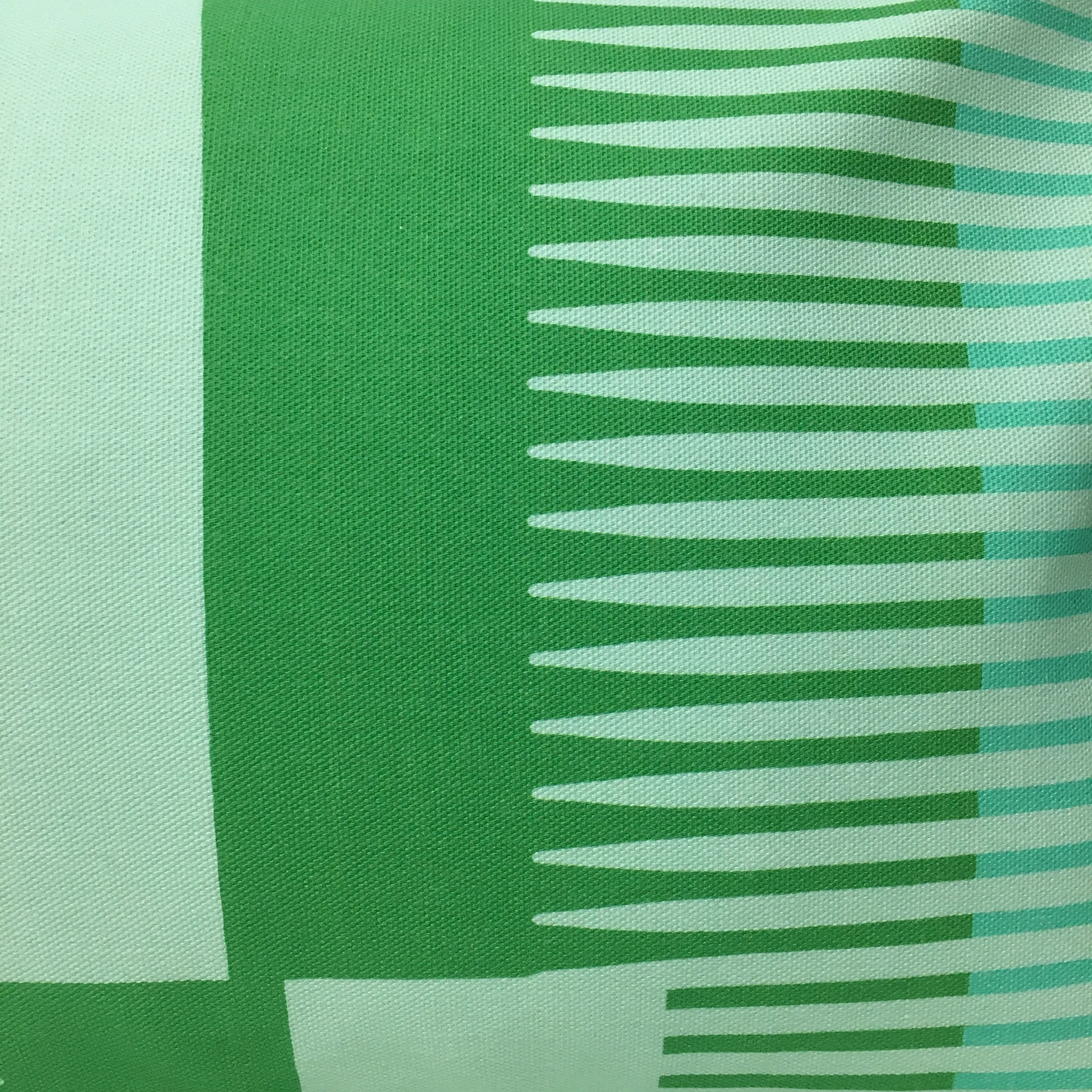 Combed Stripe Cushion - Mint, pistachio   emerald
