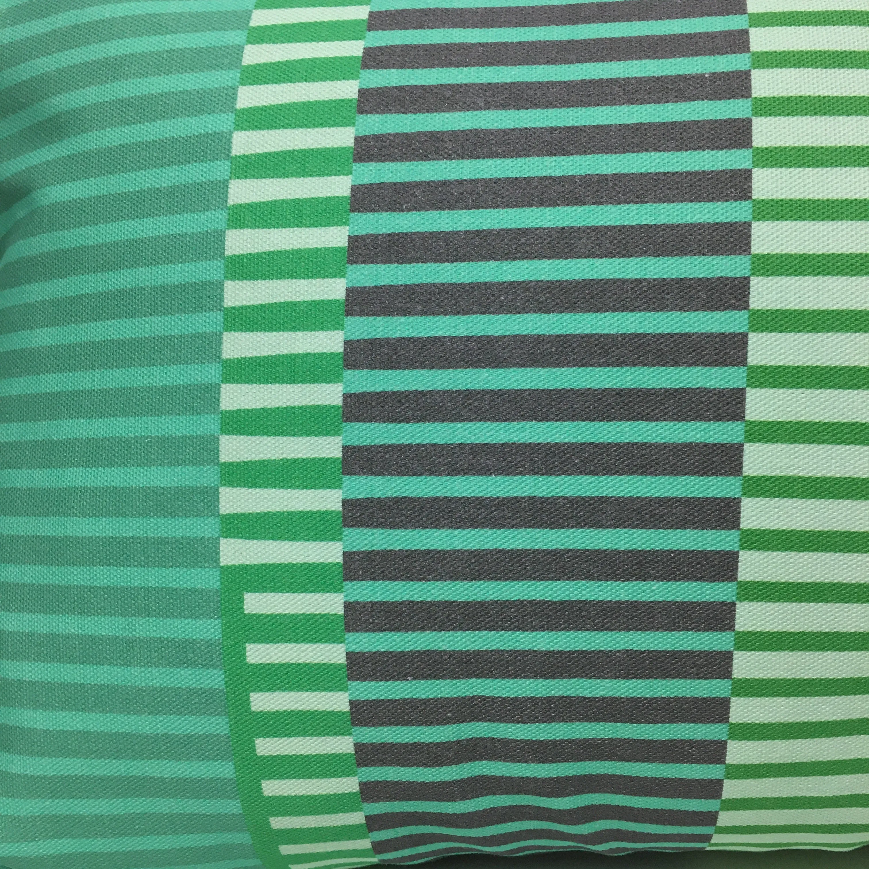 Combed Stripe Cushion - Mint, pistachio   emerald