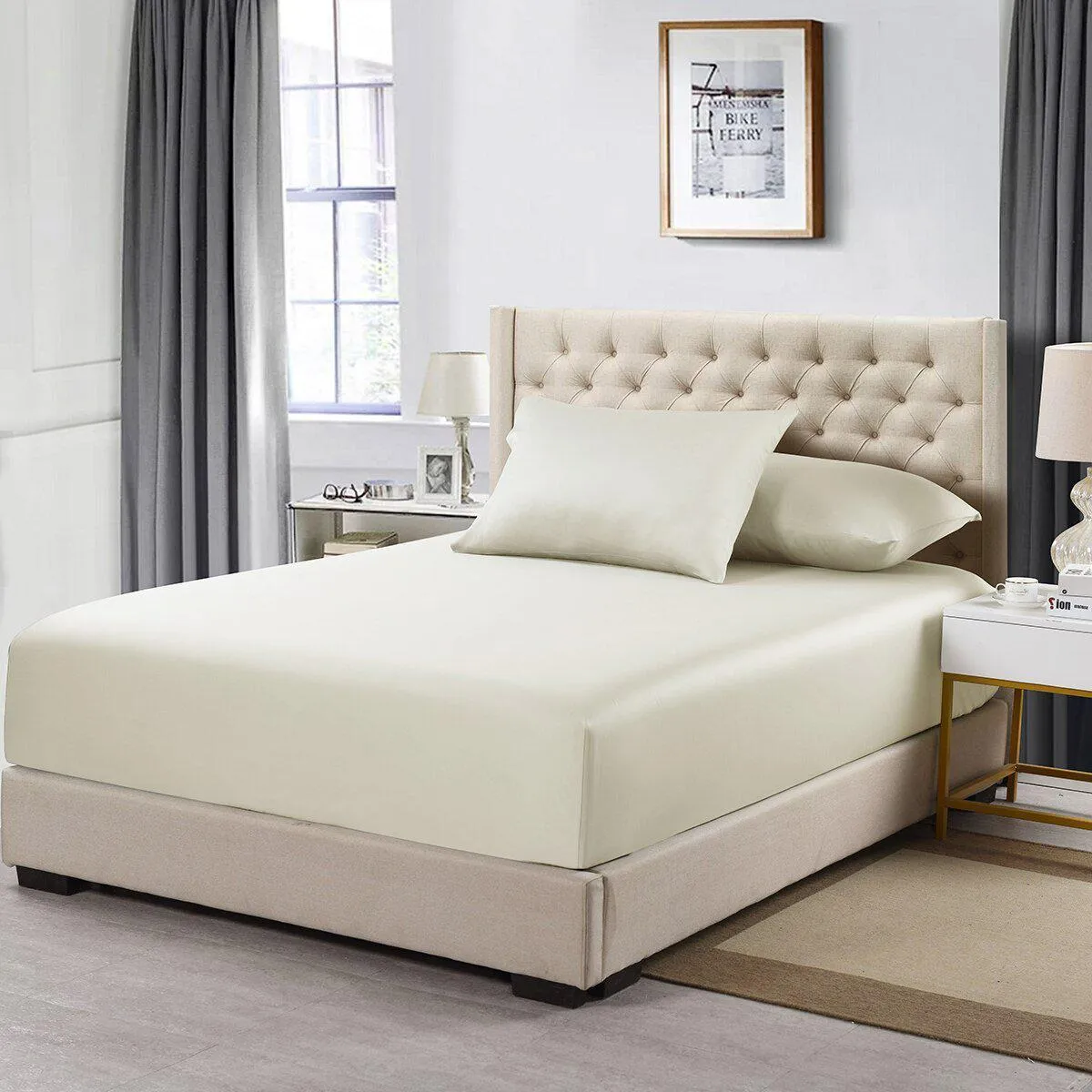 Cotton Fitted Sheet Only - Solid 600 Thread Count