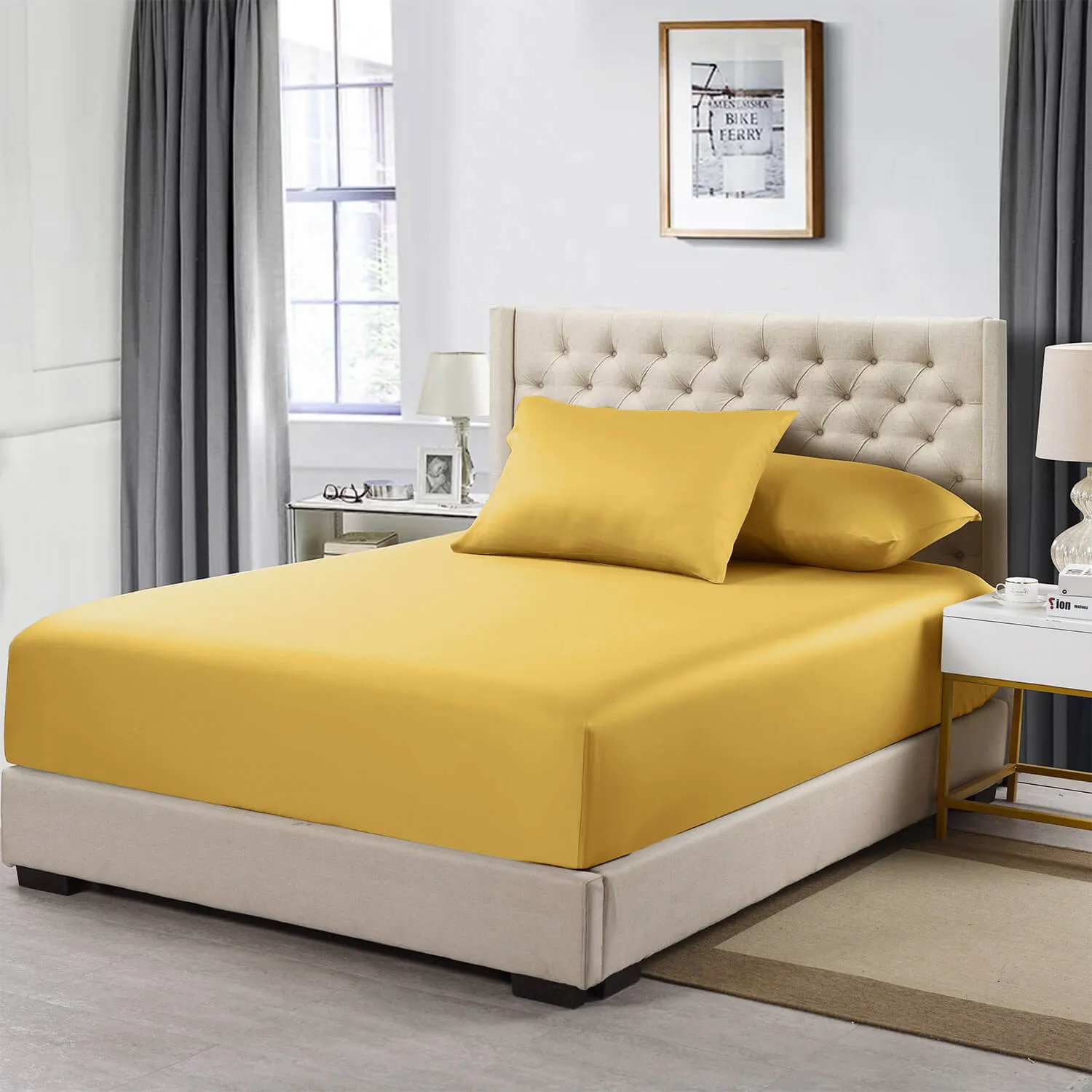 Cotton Fitted Sheet Only - Solid 600 Thread Count