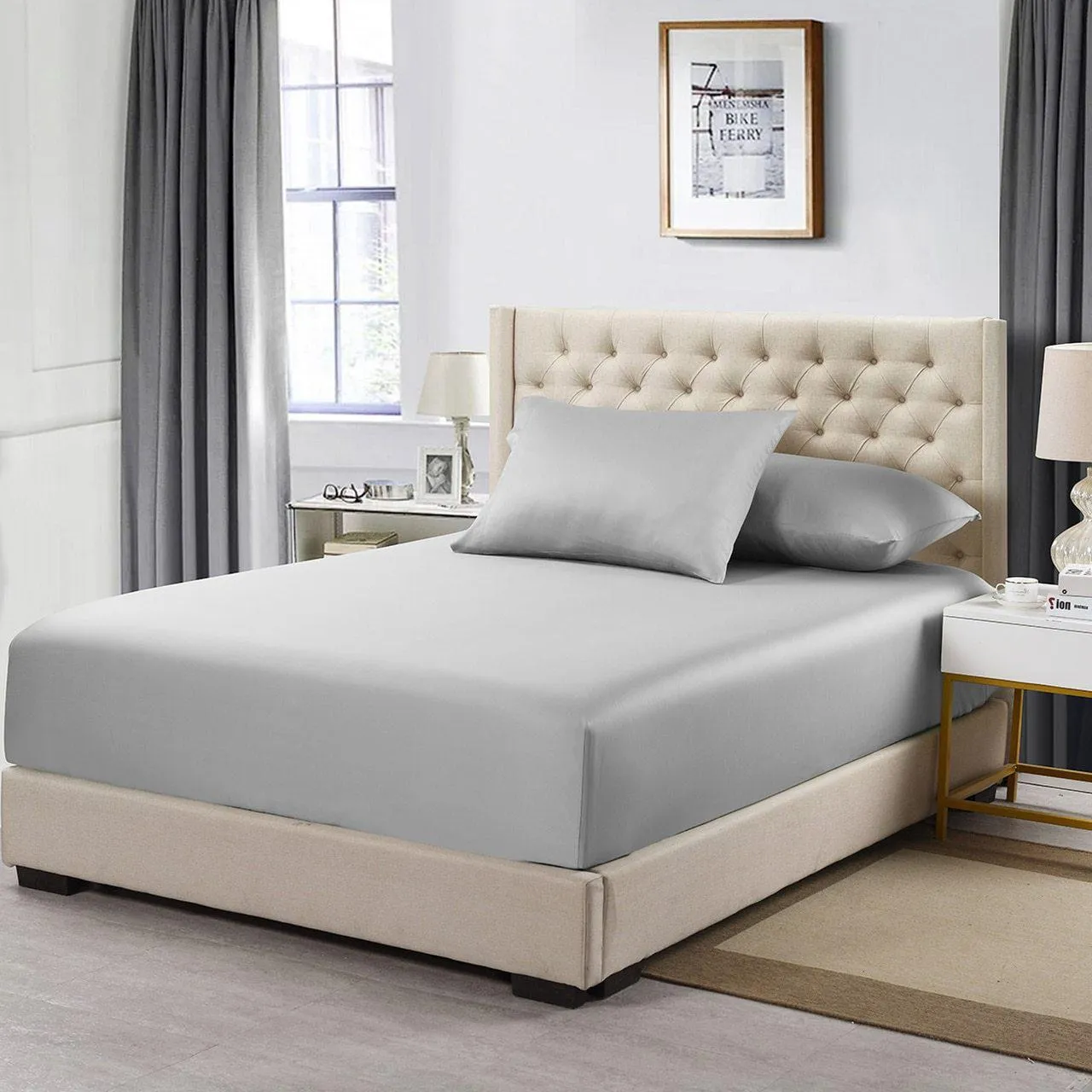 Cotton Fitted Sheet Only - Solid 600 Thread Count