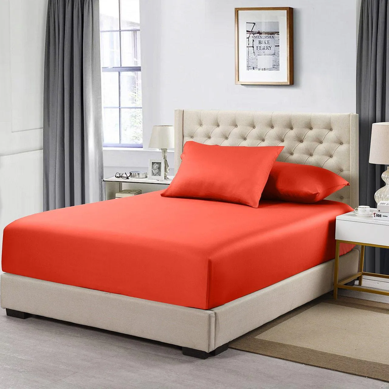 Cotton Fitted Sheet Only - Solid 600 Thread Count