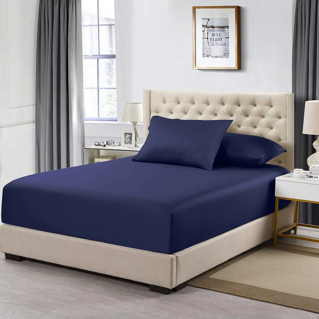 Cotton Fitted Sheet Only - Solid 600 Thread Count