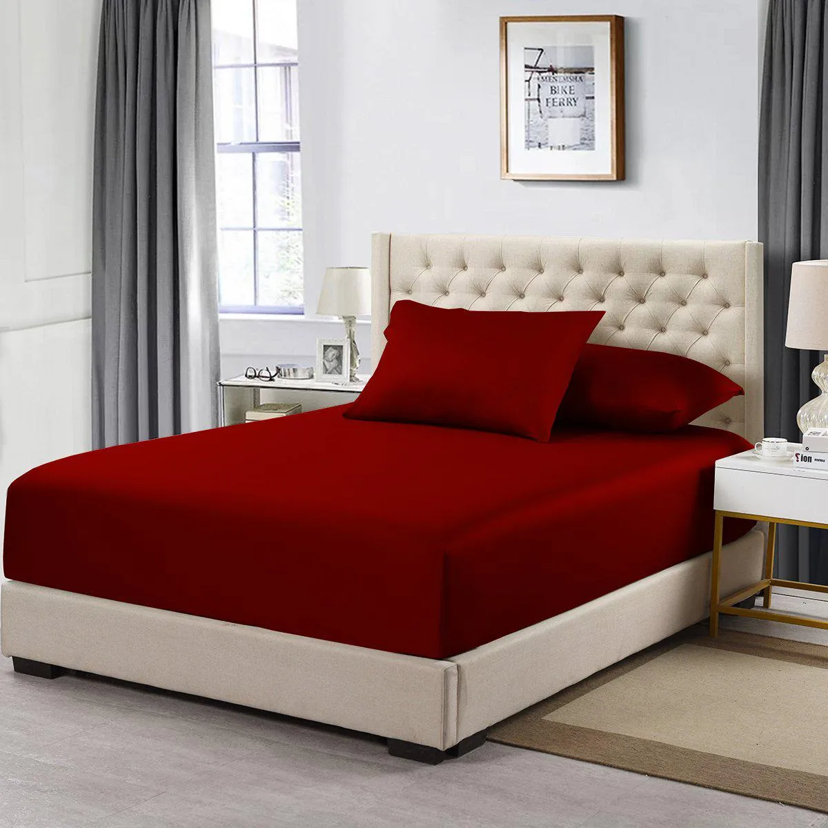 Cotton Fitted Sheet Only - Solid 600 Thread Count