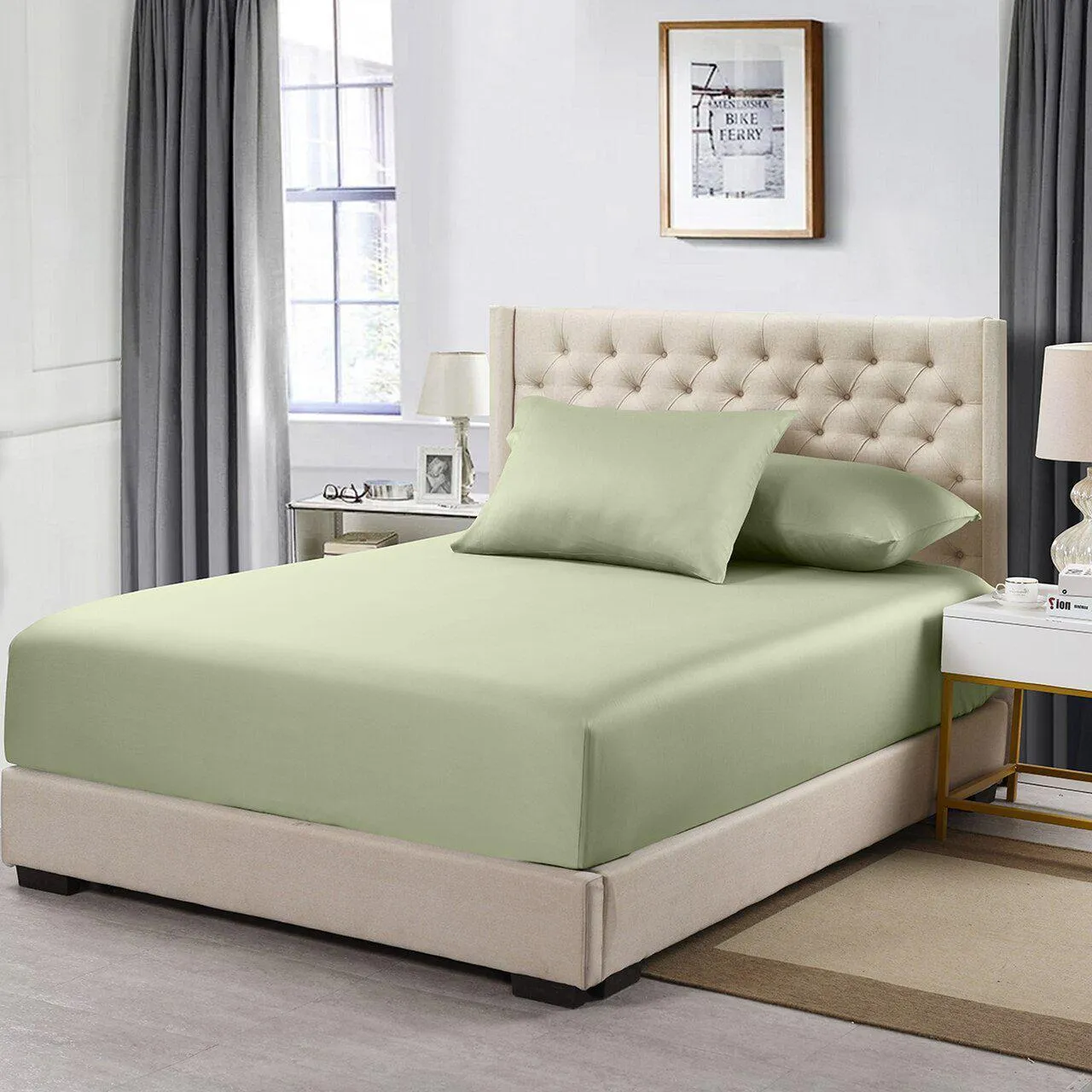 Cotton Fitted Sheet Only - Solid 600 Thread Count