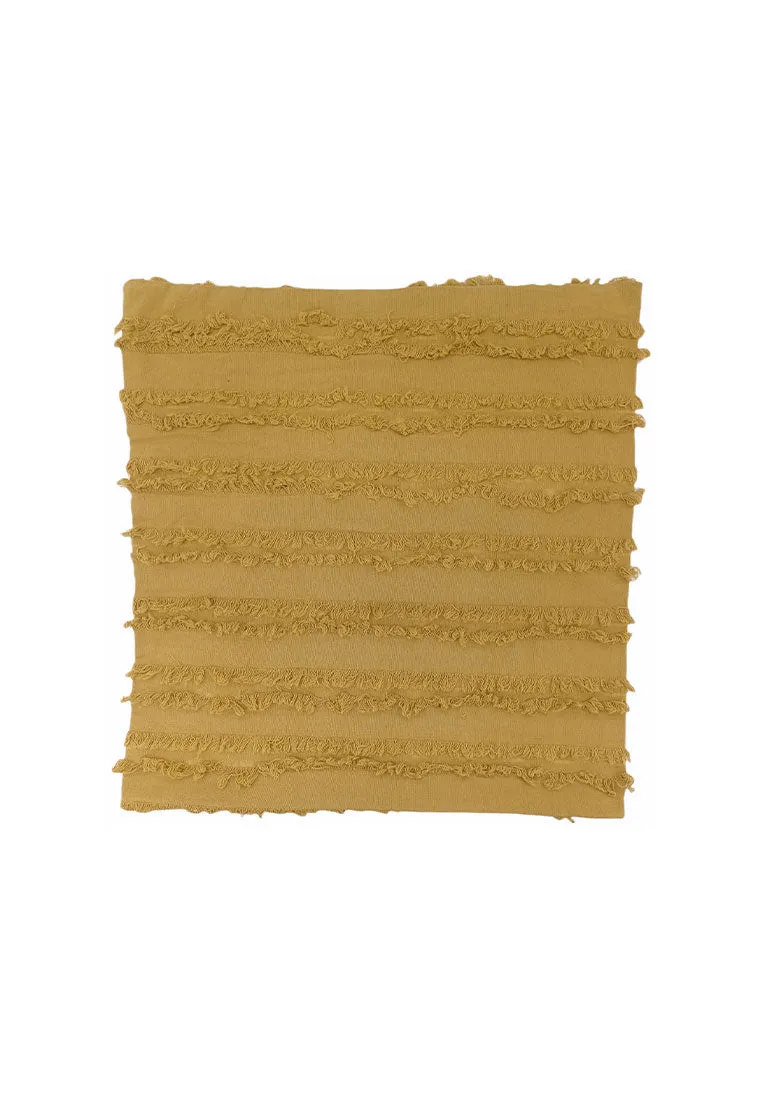 Cotton Throw Pillow Case with Horizontal Tassel
