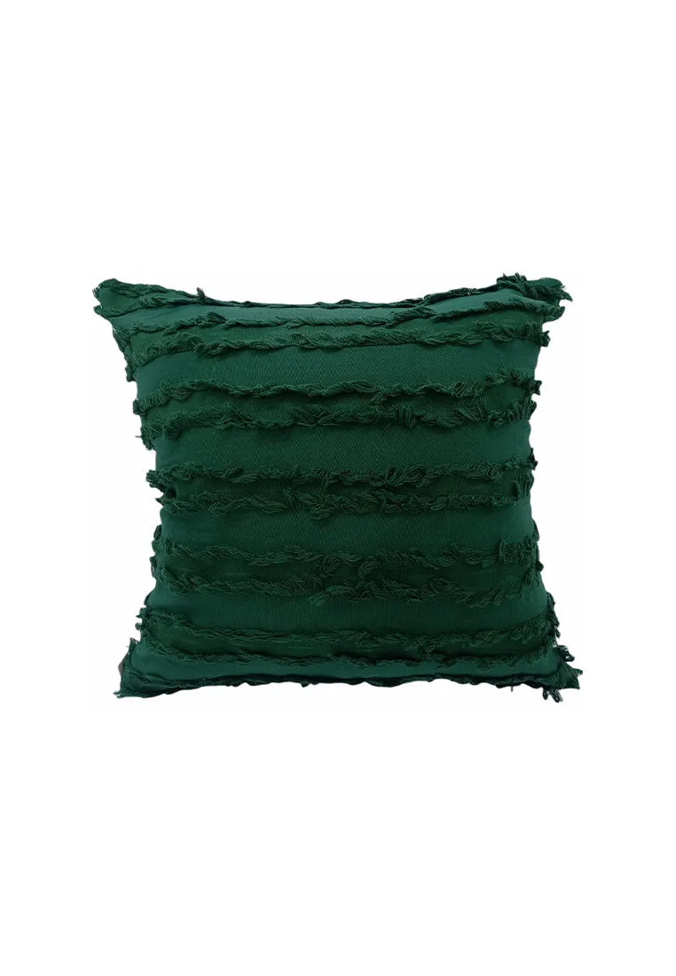 Cotton Throw Pillow Case with Horizontal Tassel