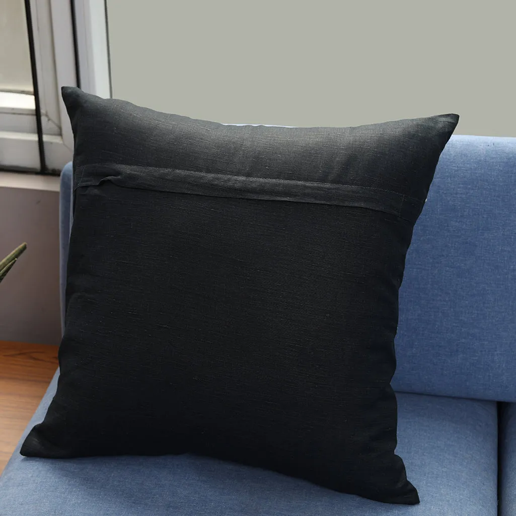 Dusky Oriental Art Embroidered Cushion (Pack of 1 Piece)