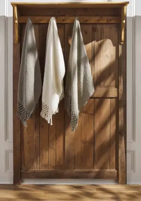 gray macrame throw blanket