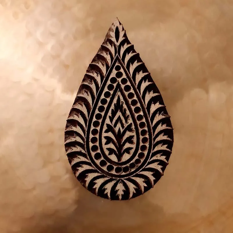Hand Engraved Wooden Leaf Curio
