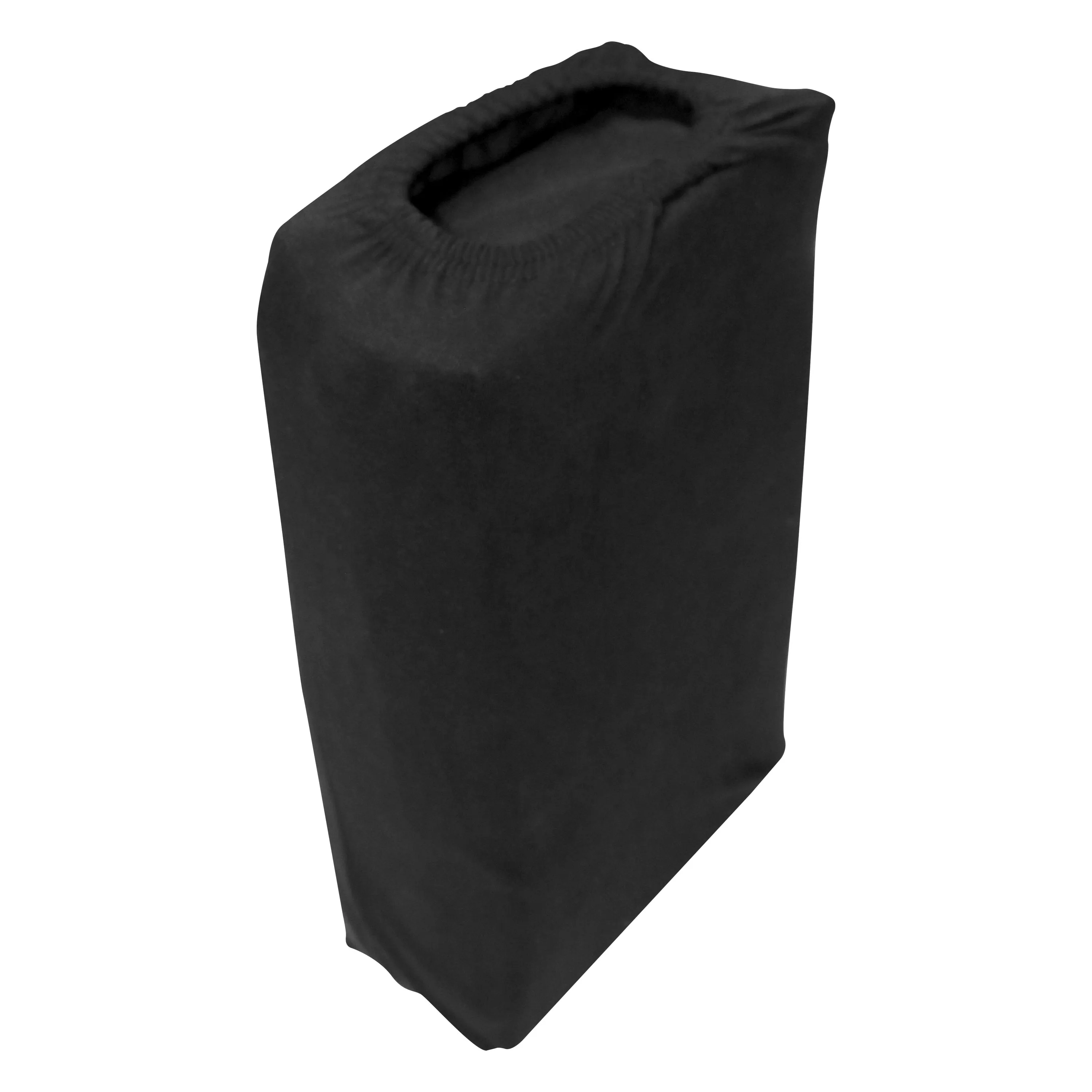 High Quality Black Cotton Jersey King 3 Piece Fitted Sheet Set 200x200 30cm with Deep Pockets and 2 Pillow Case
