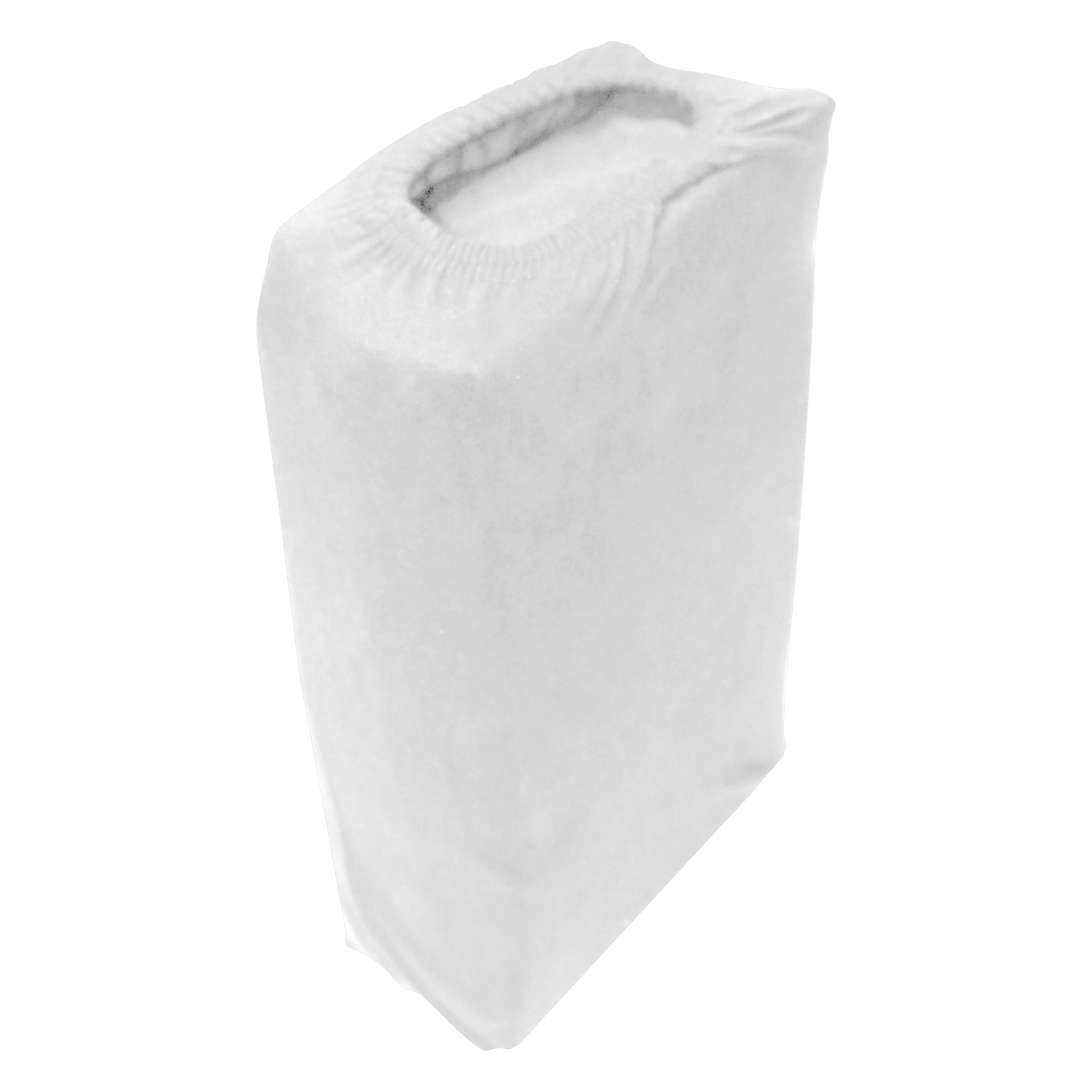 High Quality White Cotton Jersey Queen 3 Piece Fitted Sheet Set 180x200 30cm with Deep Pockets and 2 Pillow Case
