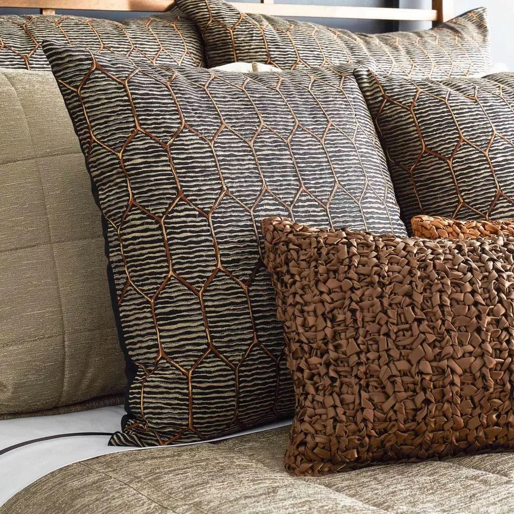 Inro Charcoal Decorative Pillows | The Met x Ann Gish