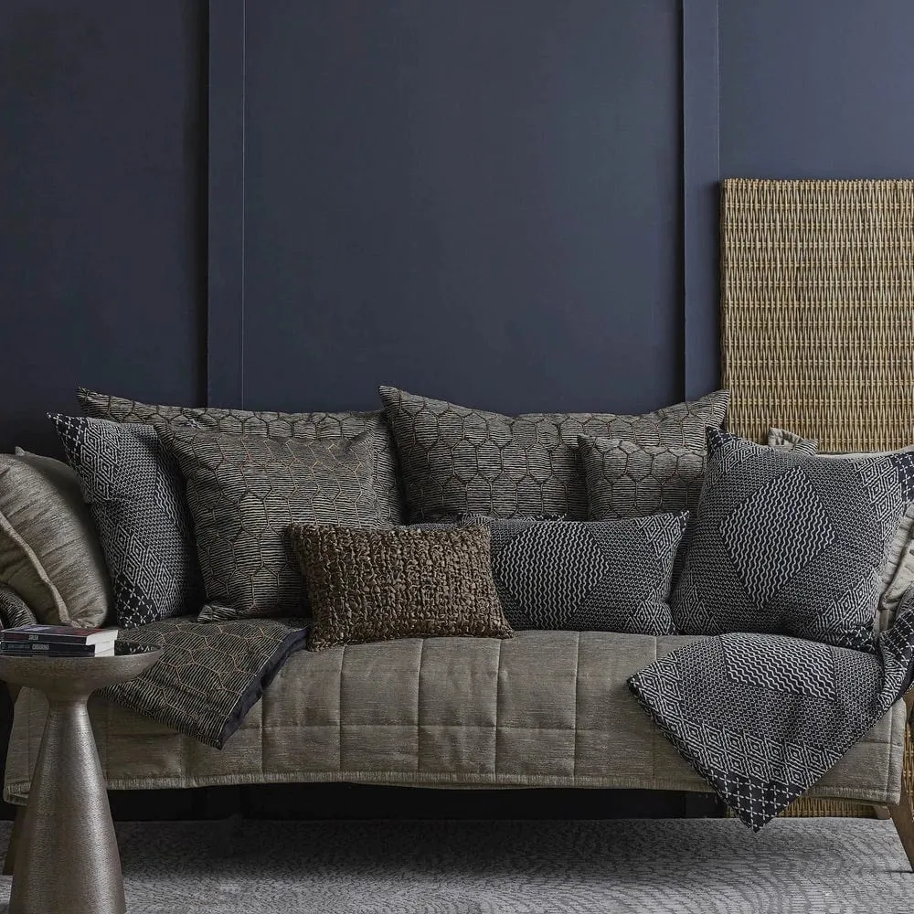 Inro Charcoal Decorative Pillows | The Met x Ann Gish