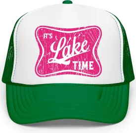 It's Lake Time Summer Classic 5 Panel Foam Front Mesh Snap Back Trucker Hat