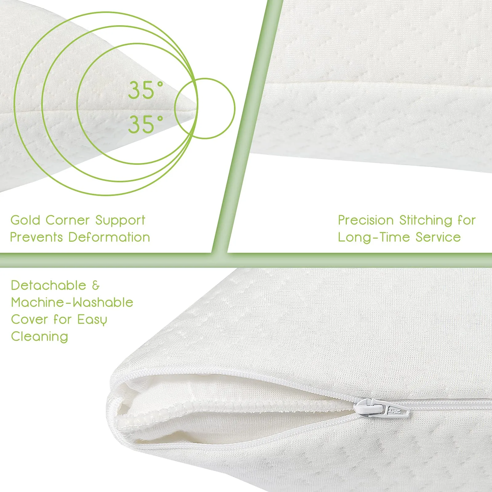 KOMFOTT 2 Pack Shredded Memory Foam Pillows
