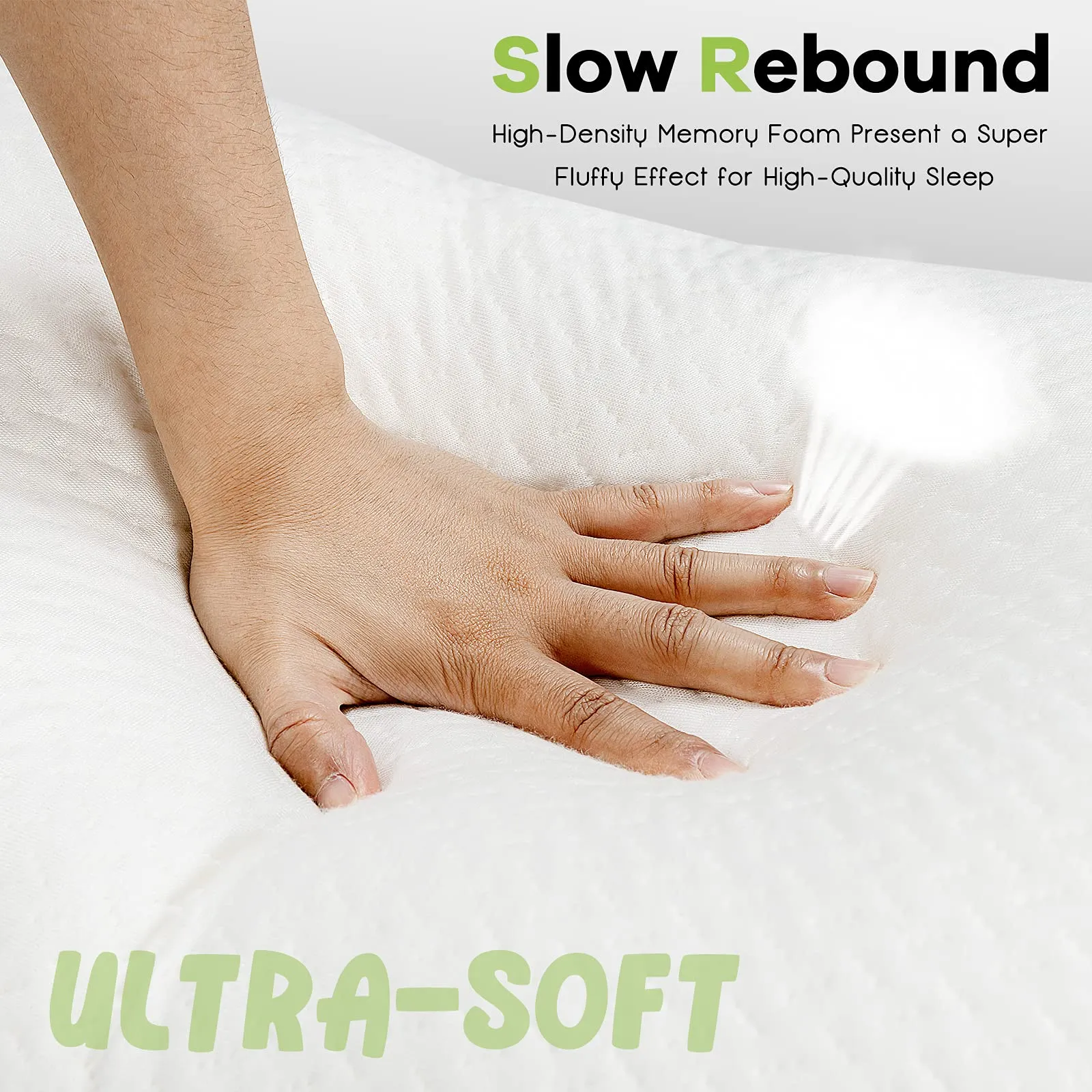 KOMFOTT 2 Pack Shredded Memory Foam Pillows