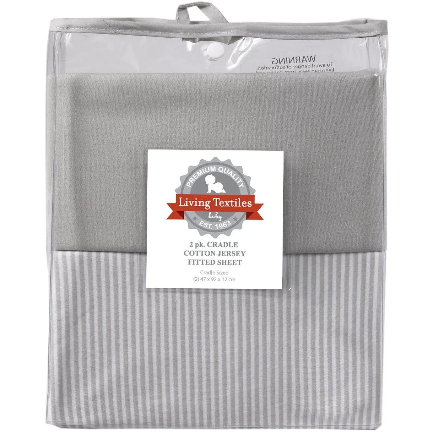 Living Textiles 2 Pack Cradle Fitted Sheet - Jersey
