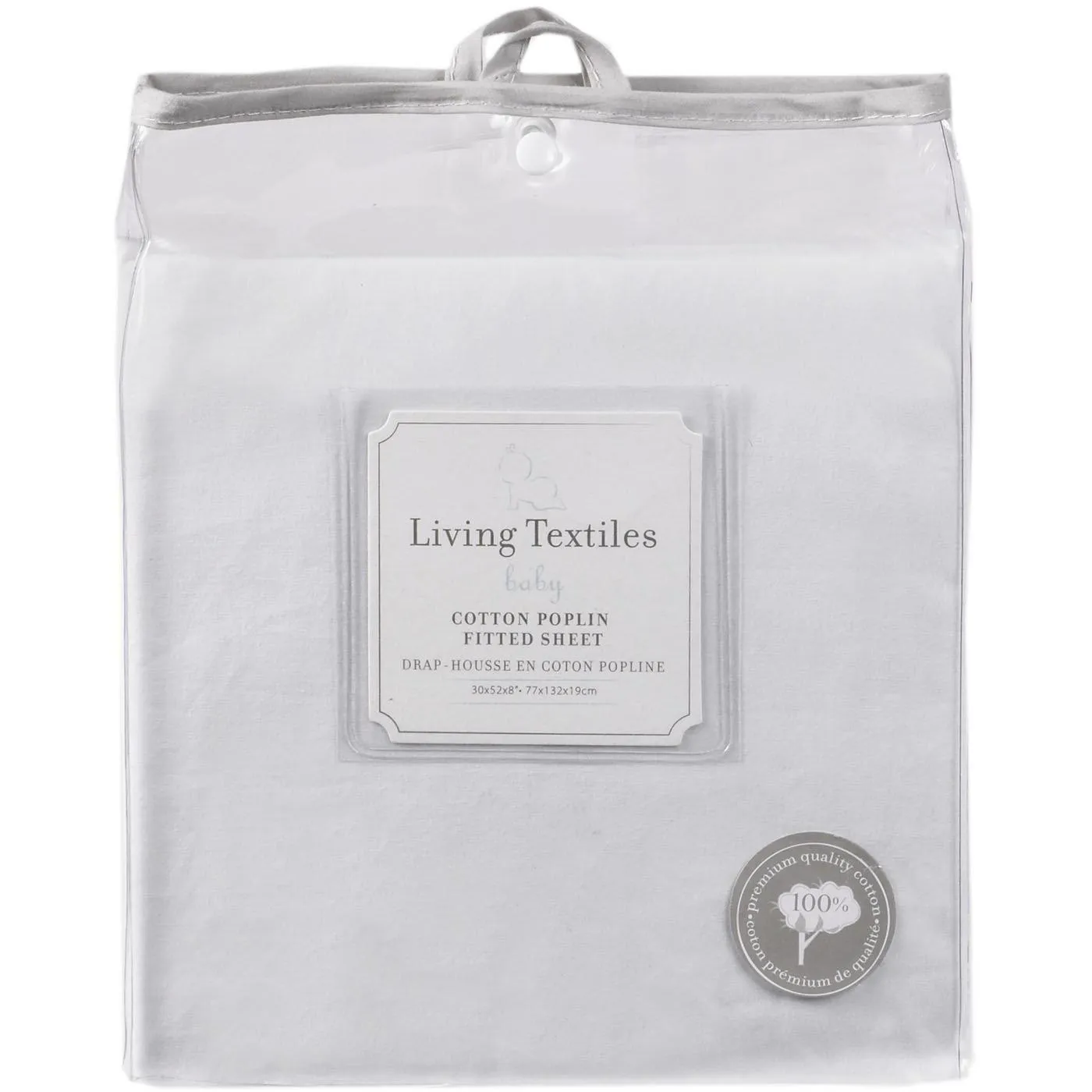 Living Textiles Cot Fitted Sheet Poplin