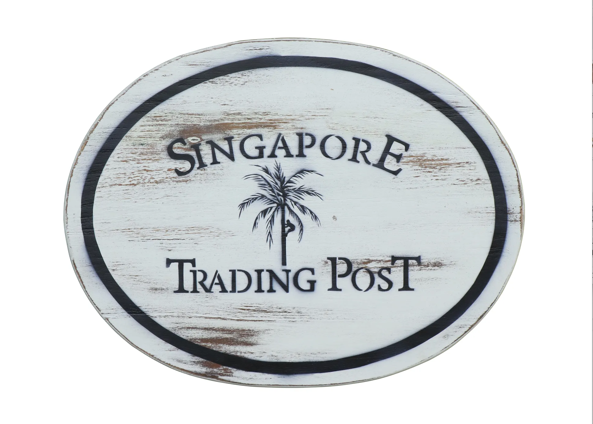 Oval Vintage Wood Sign