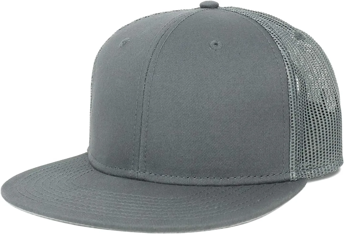 Oversize XXL Blank Flatbill Mesh Snapback Cap