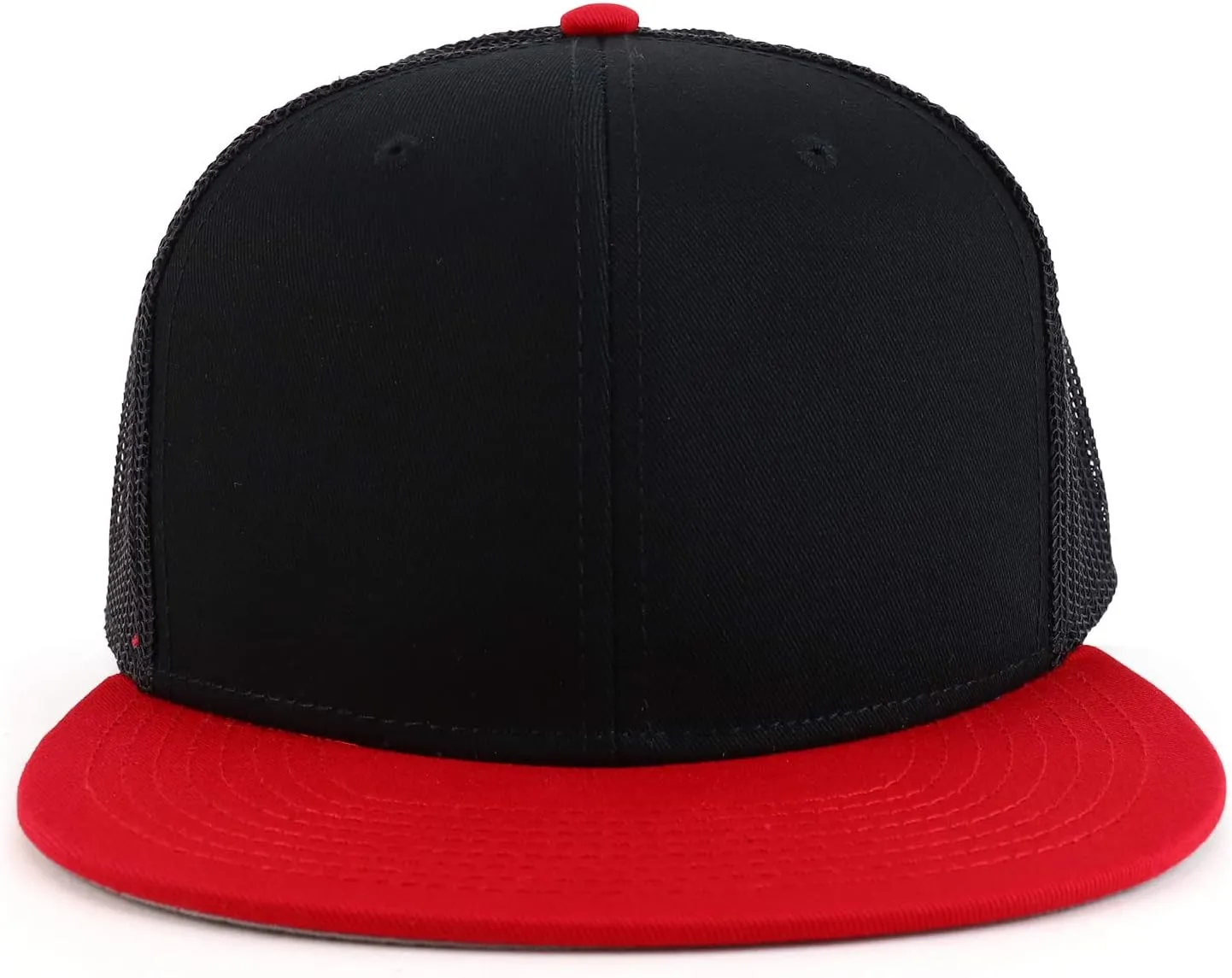 Oversize XXL Blank Flatbill Mesh Snapback Cap