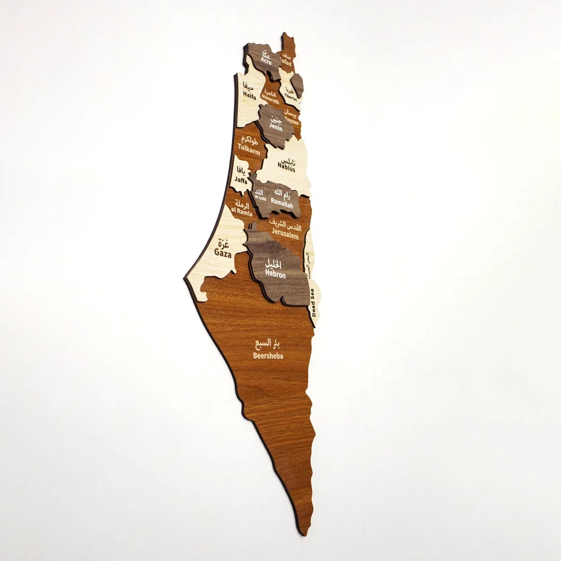 Palestine Wooden Wall Map Islamic Wall Art Decor