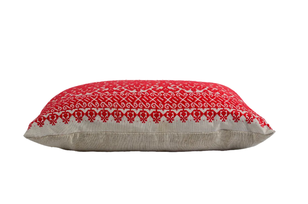 Pillow: Embroidered handwoven antique Hungarian hemp - P500