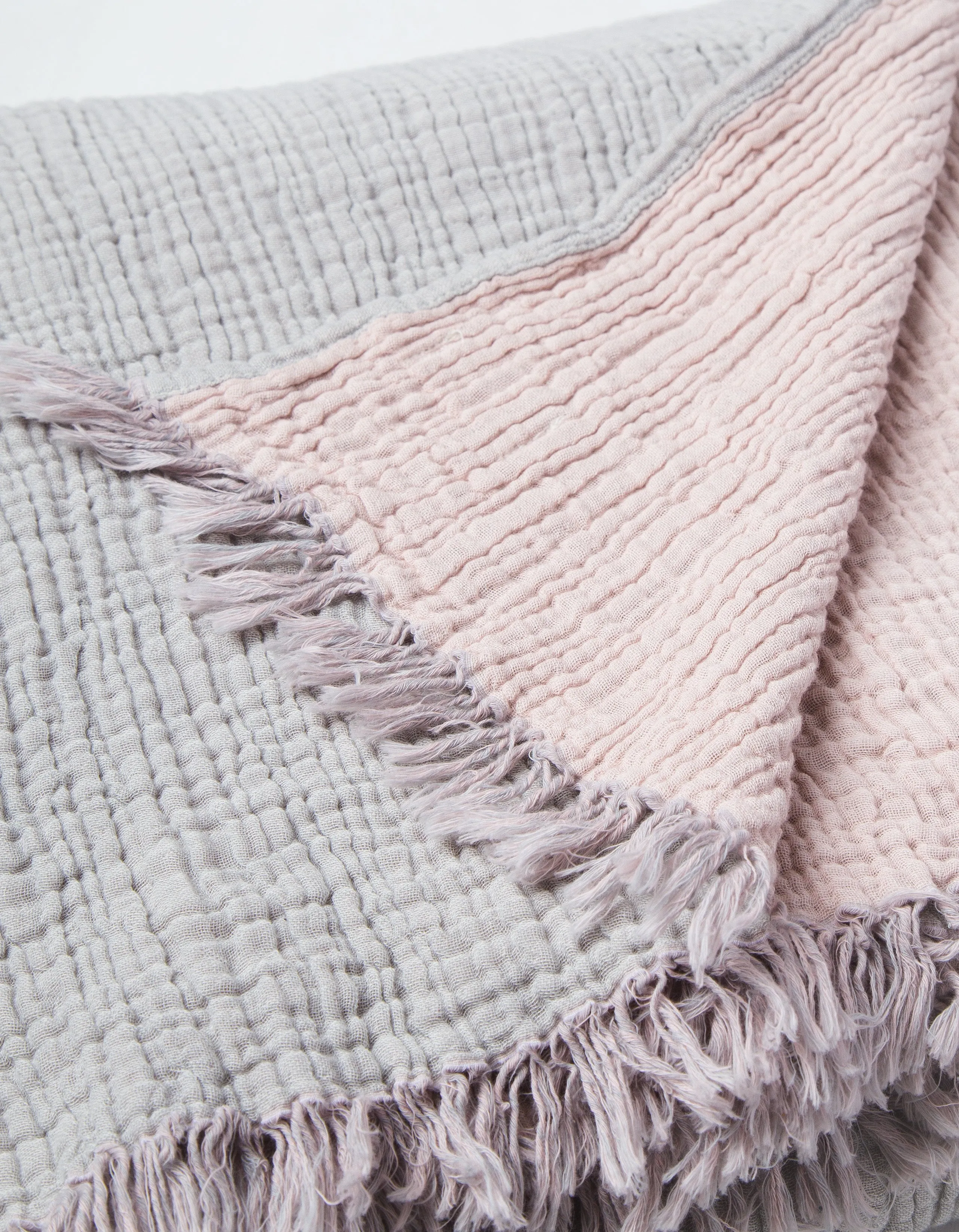 Queen Size Reversible Textured Throw Blanket