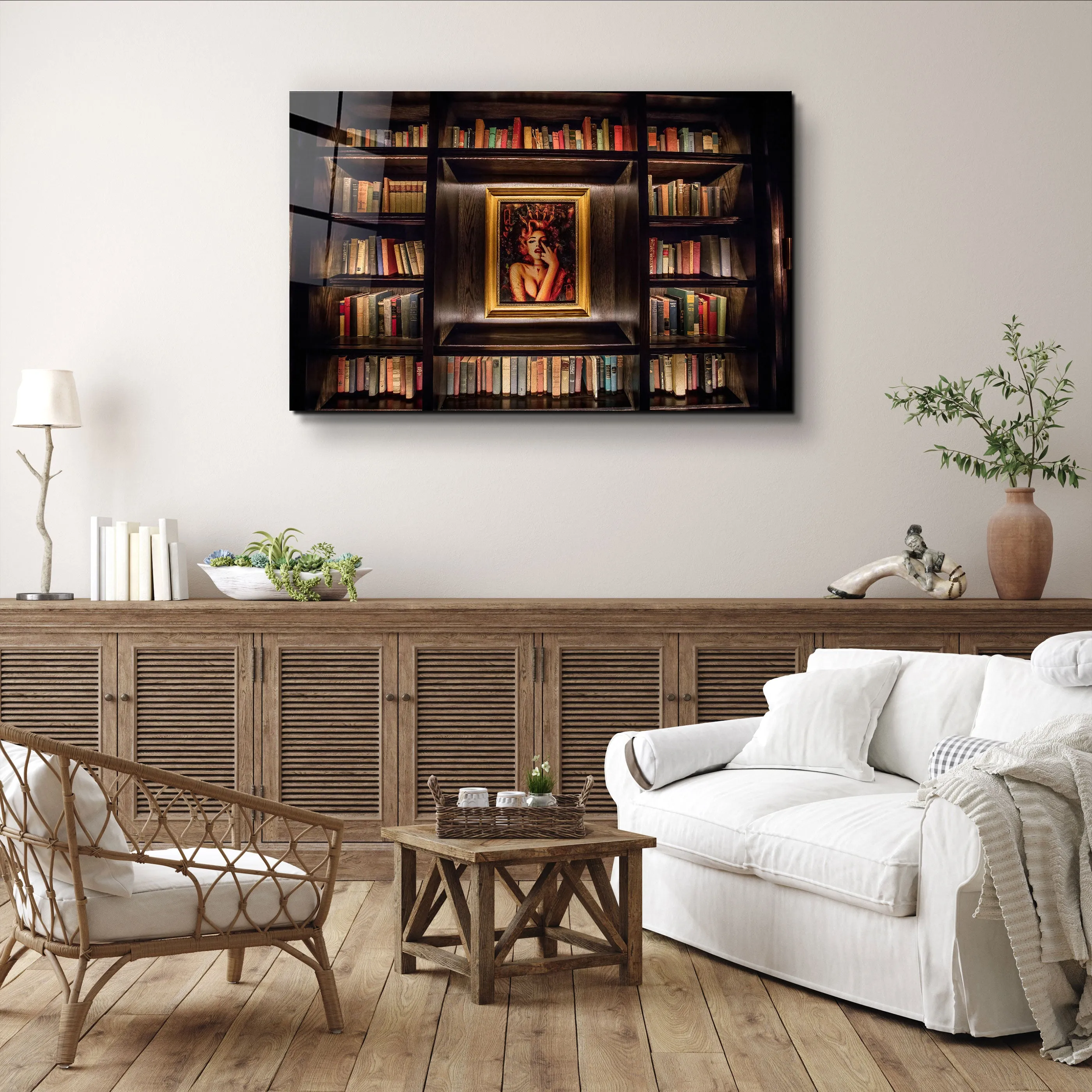 ・"A Small Library"・GLASS WALL ART