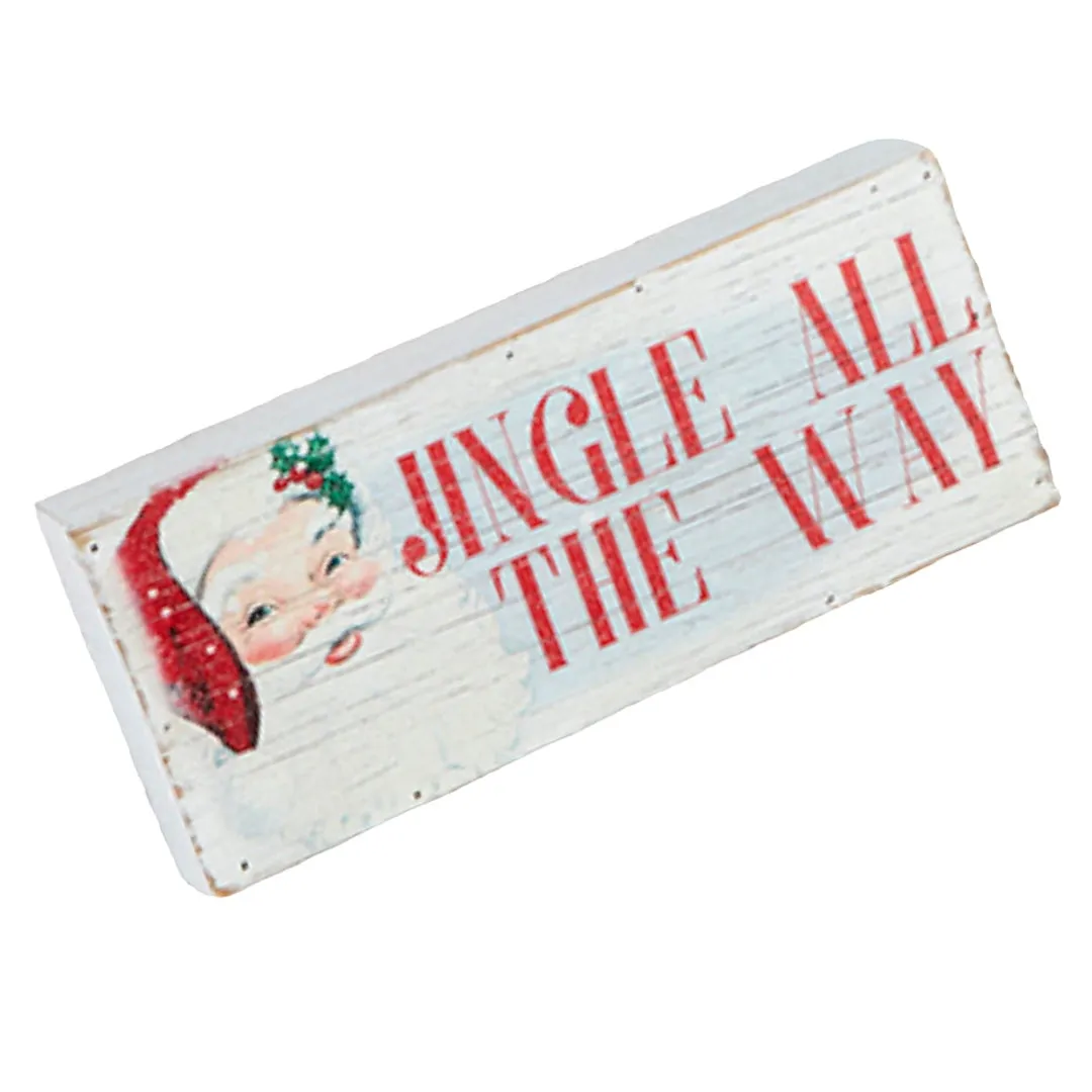 Retro Wooden Wall Art- Santa/Snowman Option
