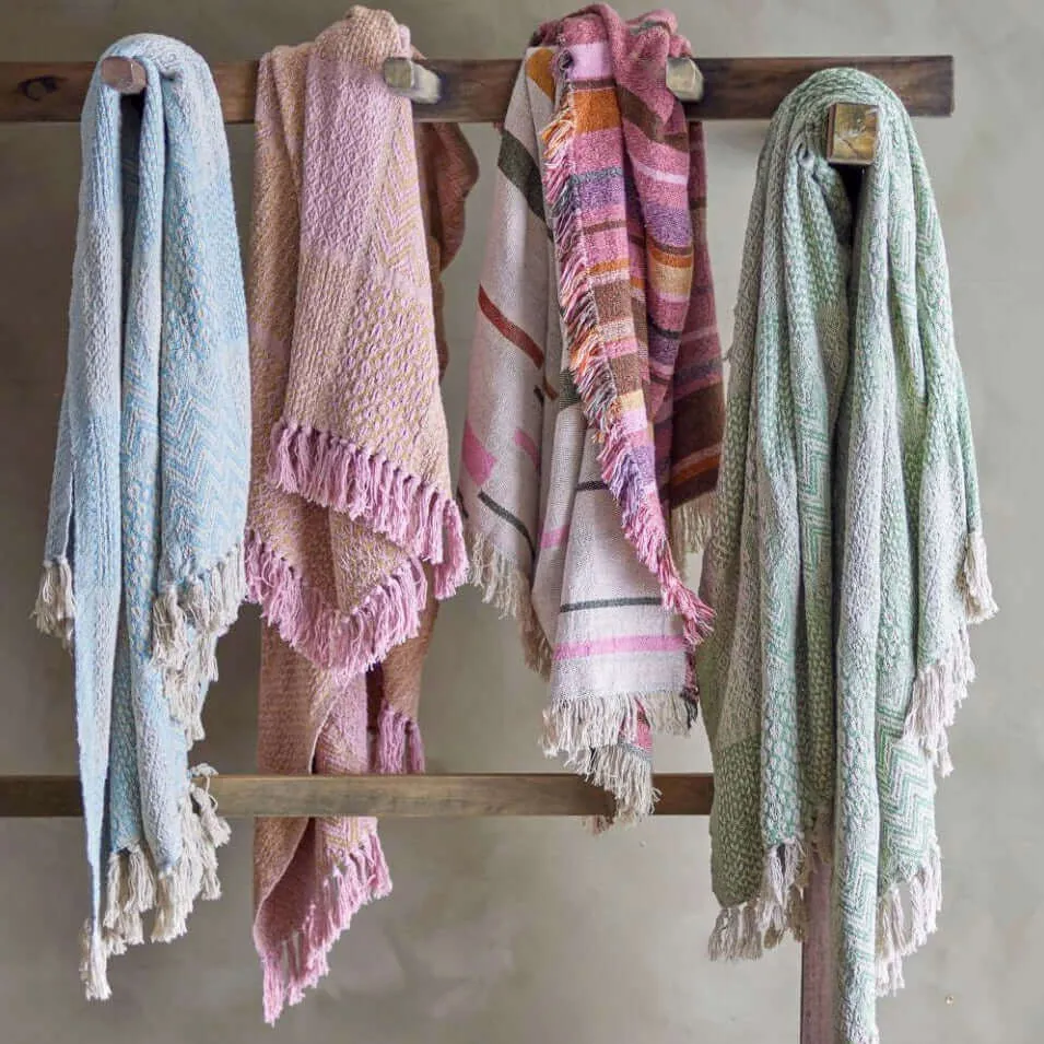 Rodion Throw - Blue - Recycled Cotton