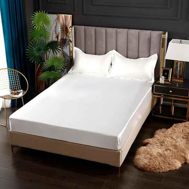 SINOTAO  -  Fashionable Satin Elastic Fitted Sheet Elastic Bands For Mattress Cover King Size 180x200cm Bed Cover Bedding